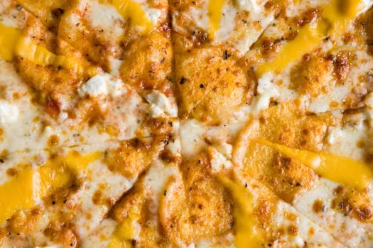 cheese pizza with melted mozzarella